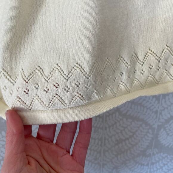 Pale Butter Yellow 3/4 Sleeve Cotton Blend Mock Shirt/Top Cardigan Combo/Set 2X - Picture 5 of 12